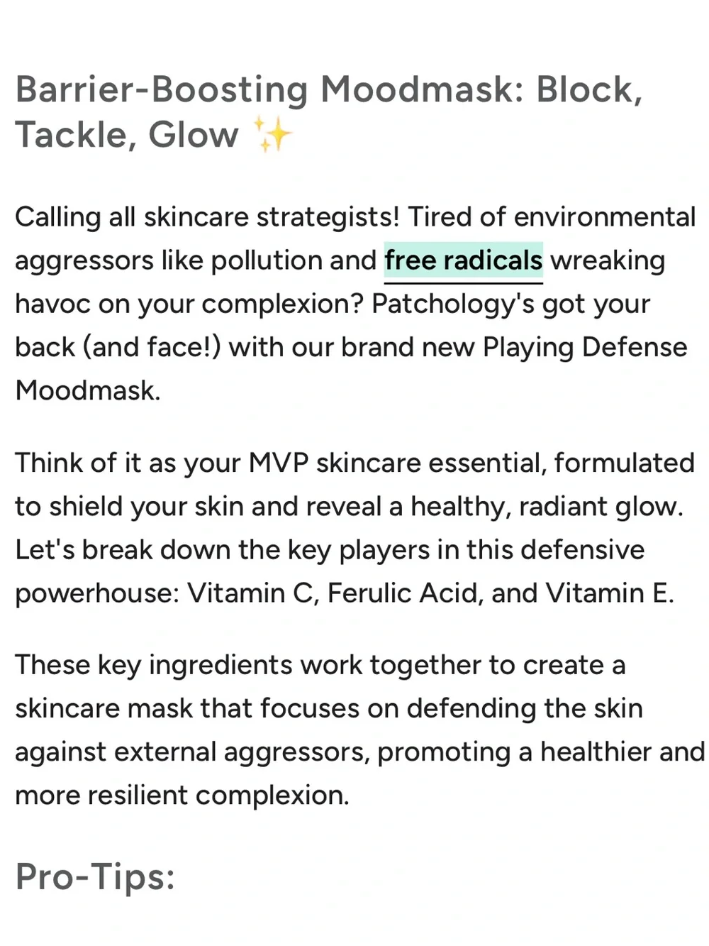 Patchology Playing Defense Moodmask - Barrier-Boosting Sheet Mask